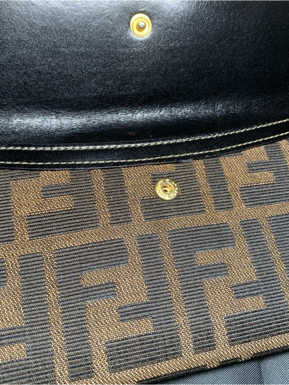 Fendi Zucca Canvas Bifold Wallet in Brown and Black - Picture 11 of 17